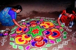 cultural significance of rangoli, importance of rangoli in sankranthi, spiritual and cultural significance of making rangoli outside the house, Ancient india