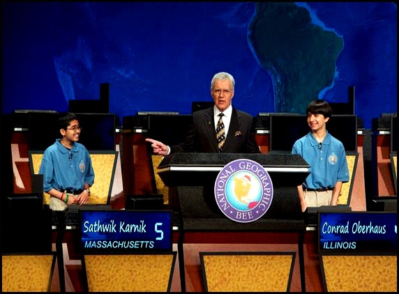 An Indian-origin boy Sathwik Karnik wins National Geographic Bee contest 2013