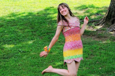 Pennsylvania woman made a dress out of candy wrappers