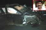 Rajasekhar accident, Rajasekhar accident, rajasekhar meets with a road accident, Car accident