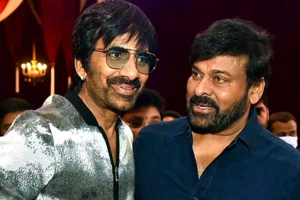 Ravi Teja Shakes Leg With Megastar